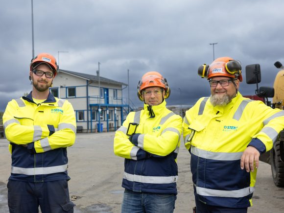 Stena Recyclingin työntekijöitä.